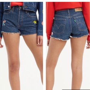Levi’s 501 Super Mario Bros high rise cutoff short size 25
